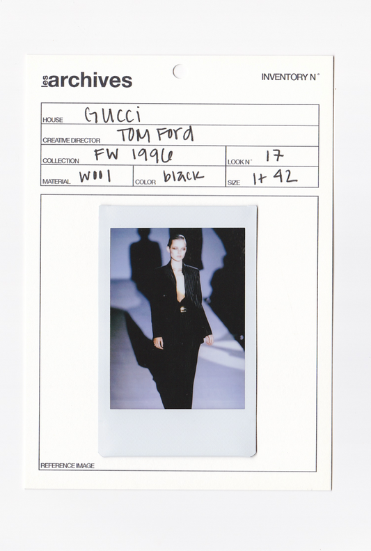 GUCCI BY TOM FORD	FW 1996	PINSTRIPE DOUBLE BREASTED JACKET