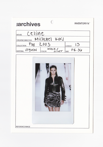 CELINE BY MICHAEL KORS	FW 2003 SEQUIN ZEBRA SKIRT