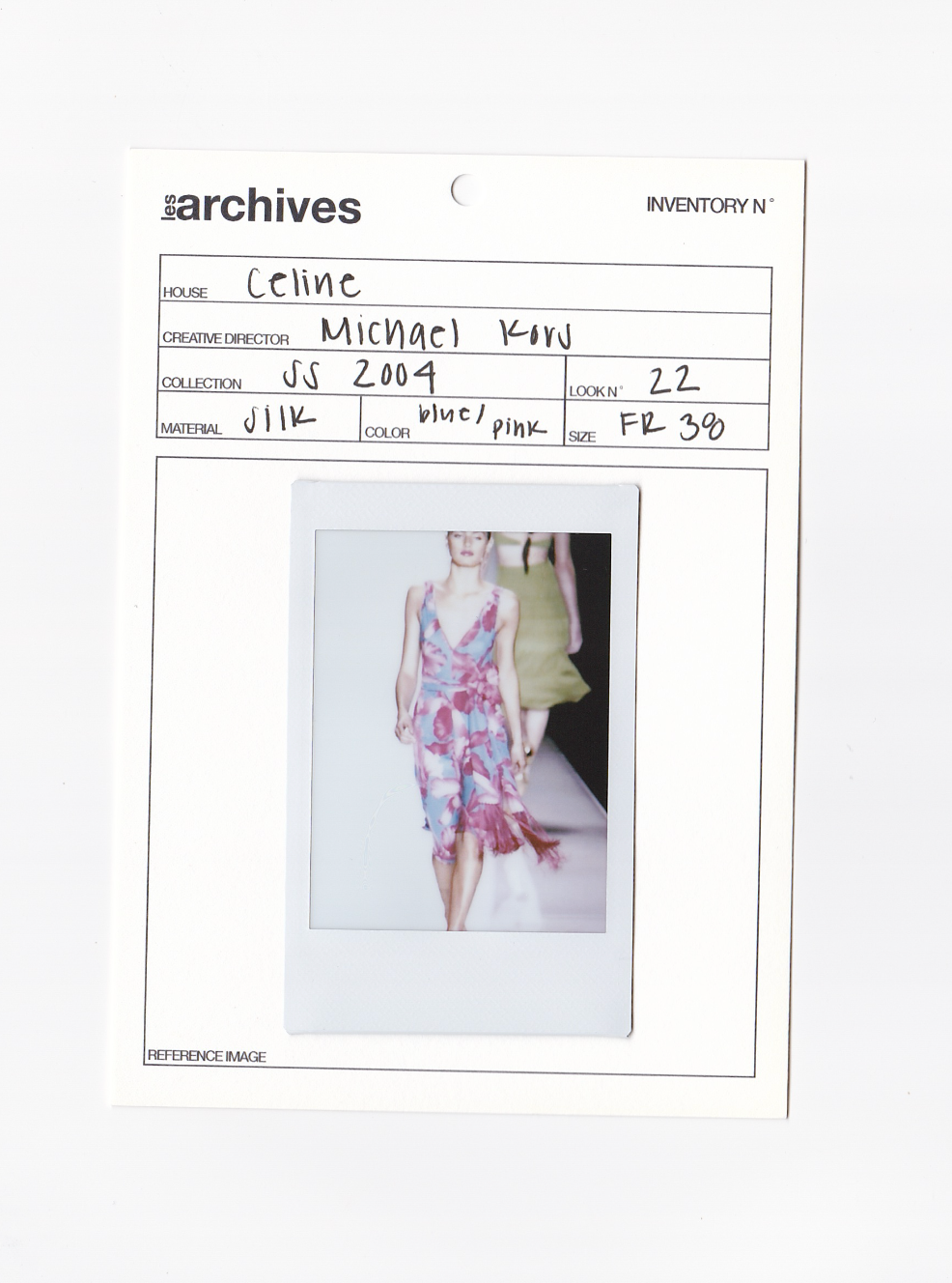 CELINE BY MICHAEL KORS	SS 2004	ORCHID PRINT DRESS & SCARF