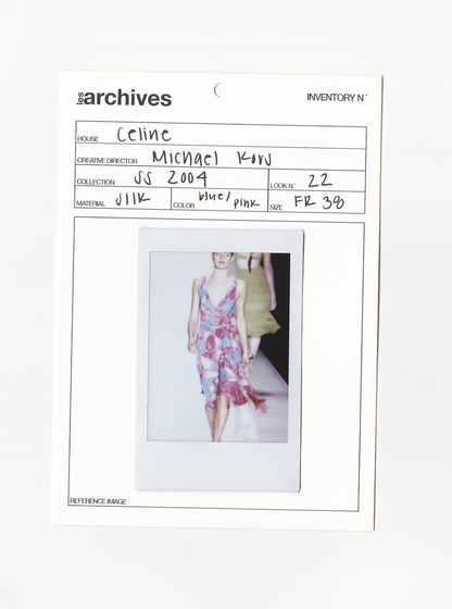 CELINE BY MICHAEL KORS	SS 2004	ORCHID PRINT DRESS & SCARF