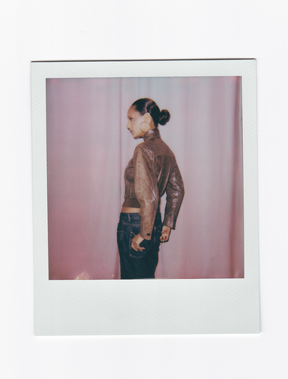 YVES SAINT LAURENT BY TOM FORD EARLY 2000S PYTHON BOMBER JACKET