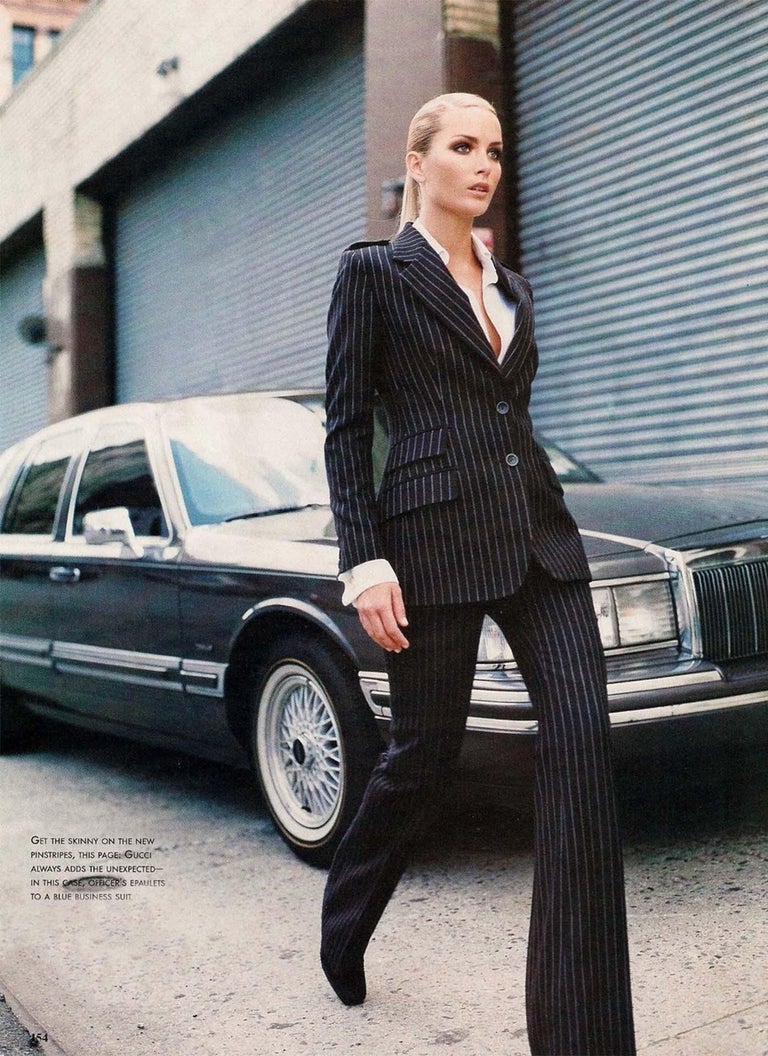 GUCCI BY TOM FORD	FW 1996	PINSTRIPE DOUBLE BREASTED JACKET