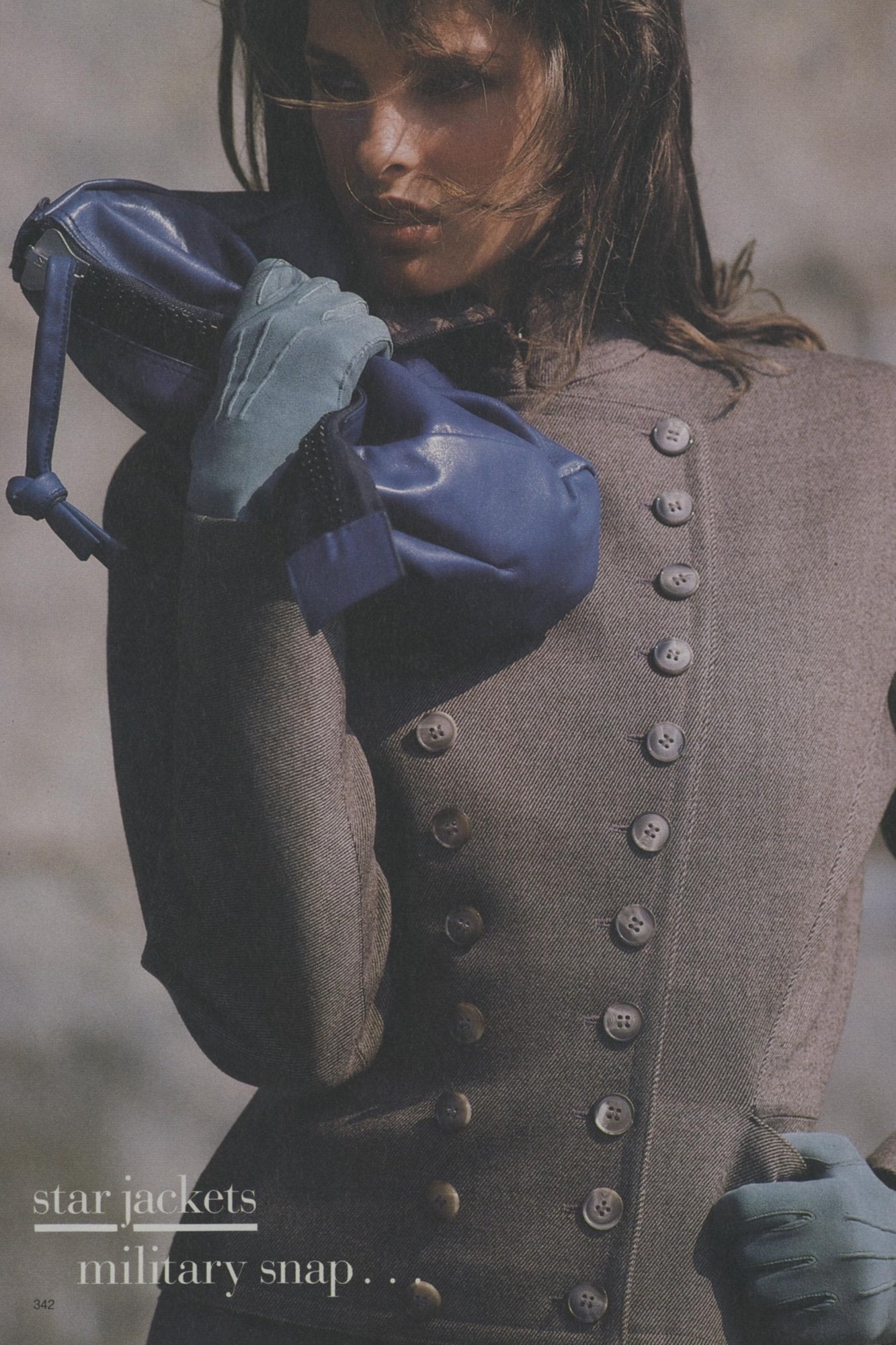 ALAIA FW 1987 ICONIC MILITARY STYLE JACKET AND SKIRT SET