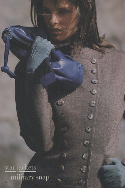 ALAIA FW 1987 ICONIC MILITARY STYLE JACKET AND SKIRT SET