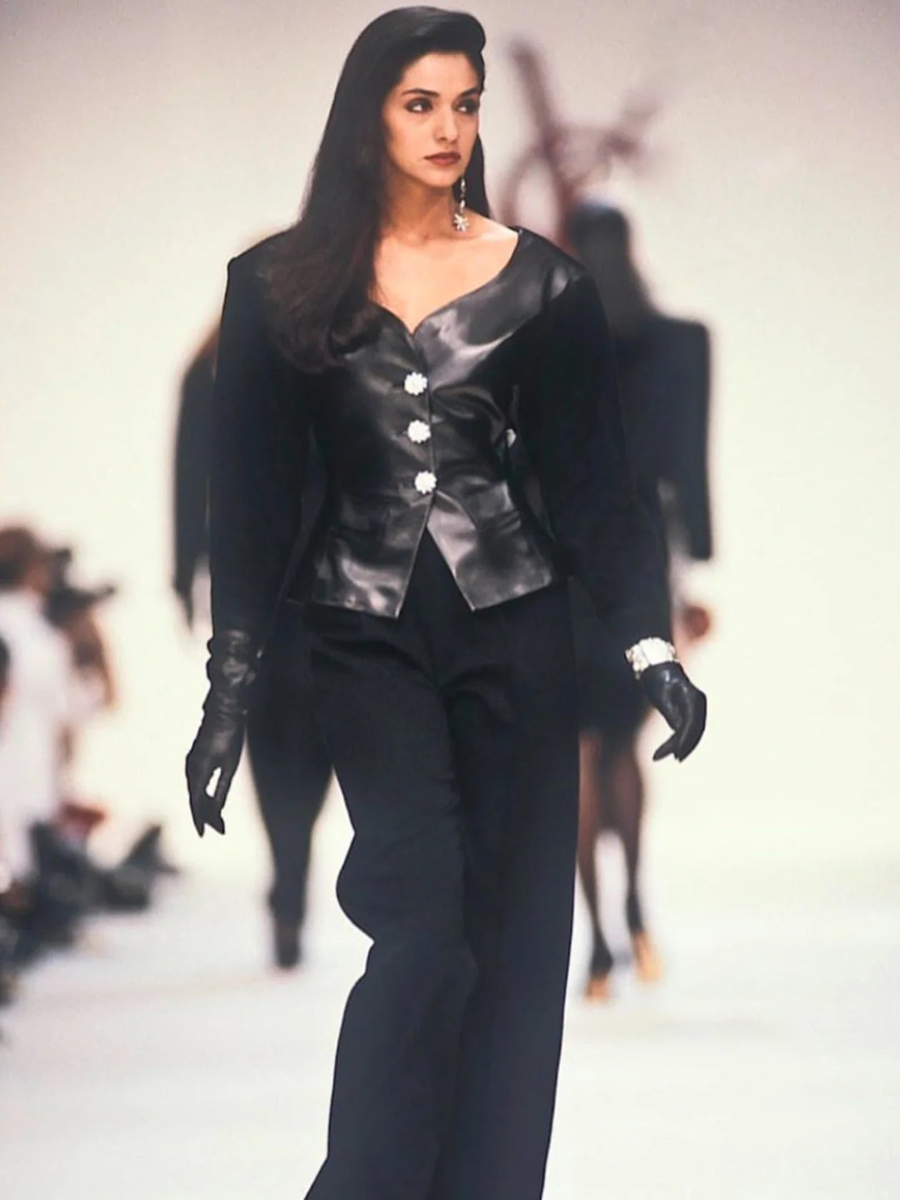 YVES SAINT LAURENT FW 1990 LEATHER AND SUEDE JACKET