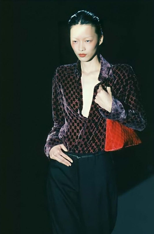 GUCCI BY TOM FORD	FW 1997	GUCCISSIMA VELVET BLOUSE