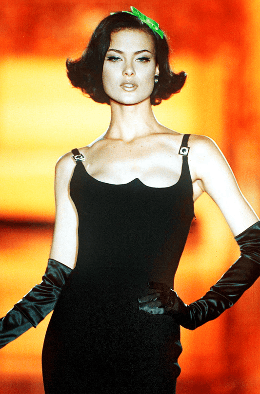 VERSACE SS 1995 MINI DRESS WITH MEDUSA BUCKLES