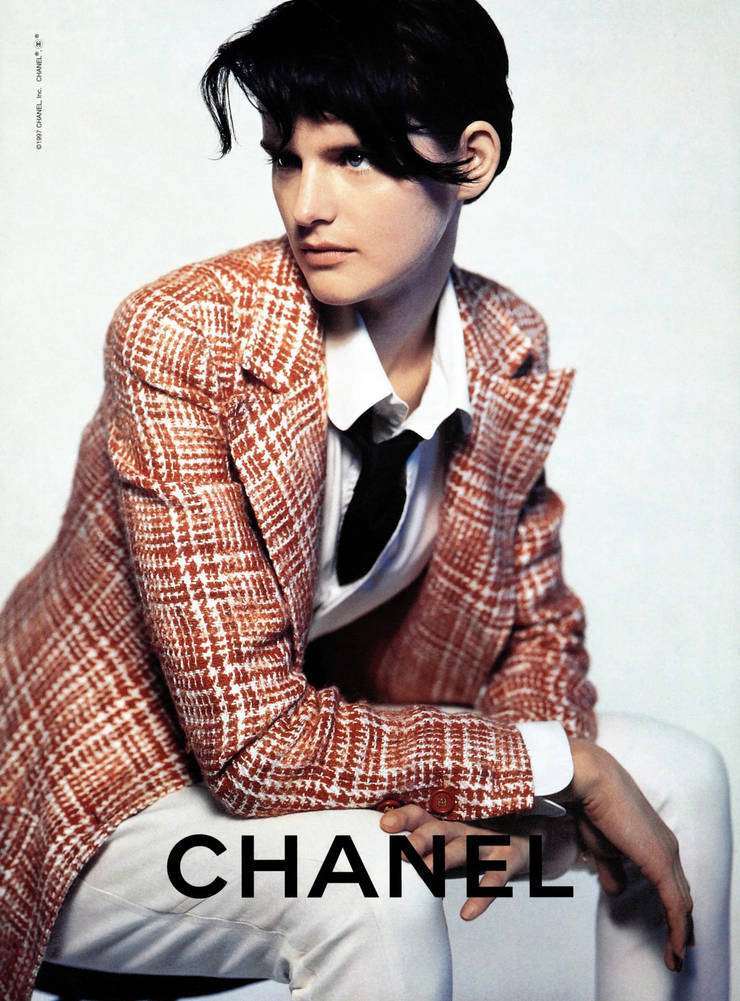 CHANEL BY KARL LAGERFELD SS 1997 TWEED CHECK JACKET