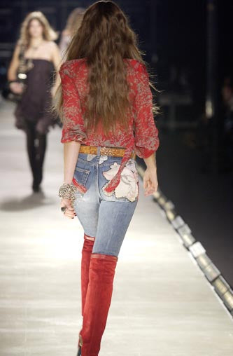 CHLOE BY PHOEBE PHILO FW 2003 EMBROIDERED JEANS