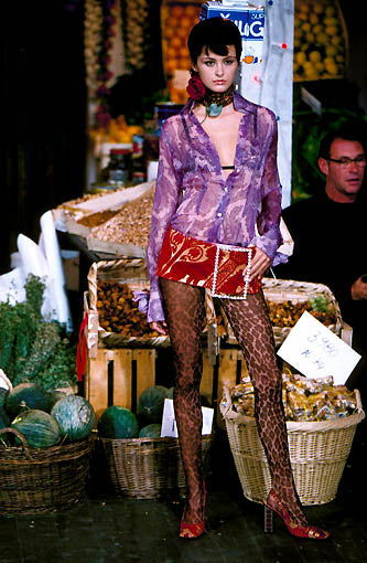 DOLCE & GABBANA SS 2000 PAISLEY PURPLE DRESS