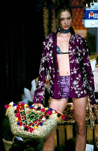 DOLCE & GABBANA SS 2000 PAISLEY PURPLE DRESS