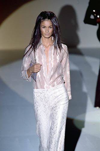 GUCCI BY TOM FORD	SS 2000	VELVET DAMASK PRINT TROUSERS