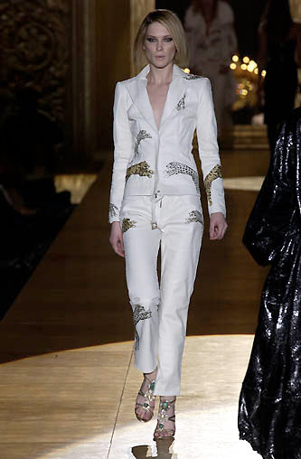 ROBERTO CAVALLI FW 2002 JEWELED PANTHER JEANS