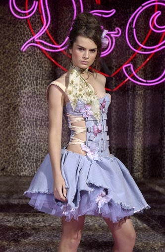 DOLCE & GABBANA SS 2004 BONDAGE BUSTIER