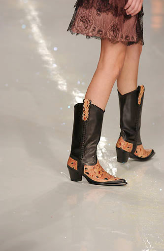 BLUMARINE SS 2002 RUNWAY COWBOY BOOTS