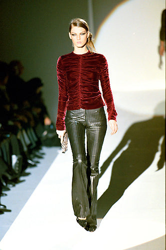 GUCCI BY TOM FORD FW 1999 RUNWAY LEATHER FLARE PANTS