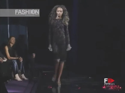 GIANNI VERSACE FW 1999 VELVET BURNOUT OPEN BACK DRESS